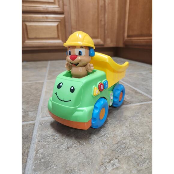 Fisher-Price Laugh & Learn Smart Stages Puppy Dump Truck Toddler Toy Ages 6-36M+ - Picture 1 of 10
